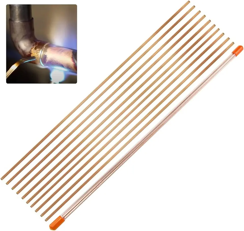 Copper brazing rods used to join refrigeration pipewor